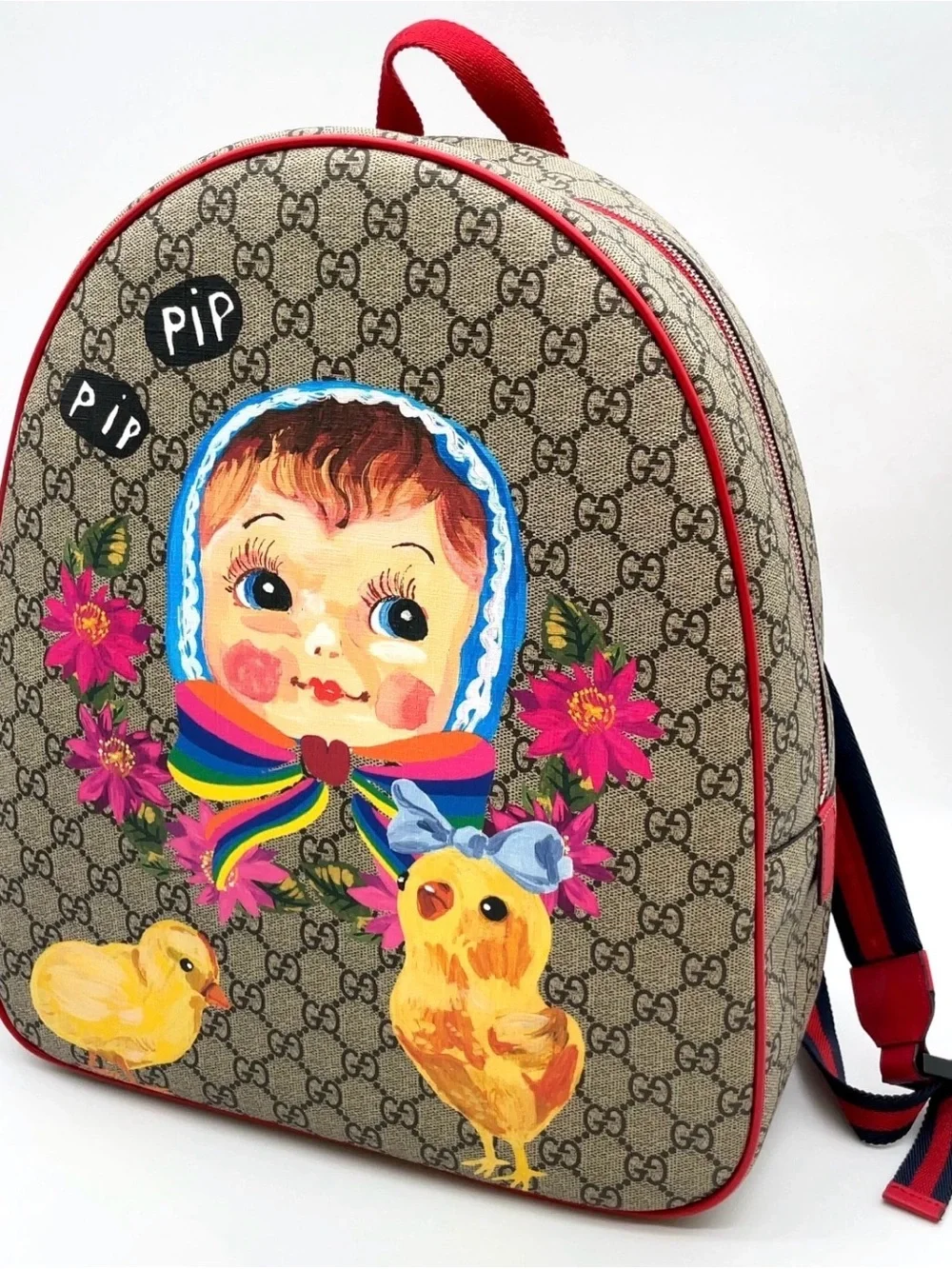 Gucci  GG Supreme Kids' Line Sherry Line Natalie Doll Backpack